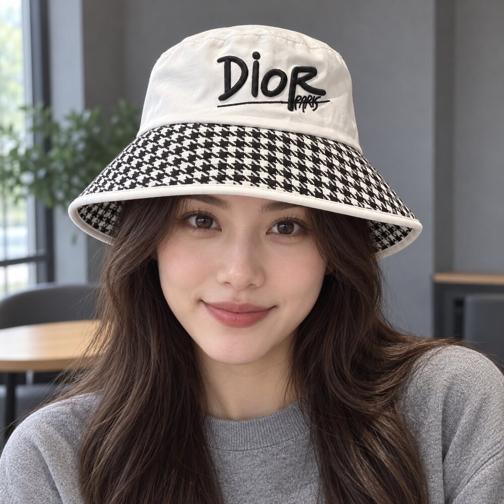 Dior Houndstooth Bucket Hat - Picture 2 of 6